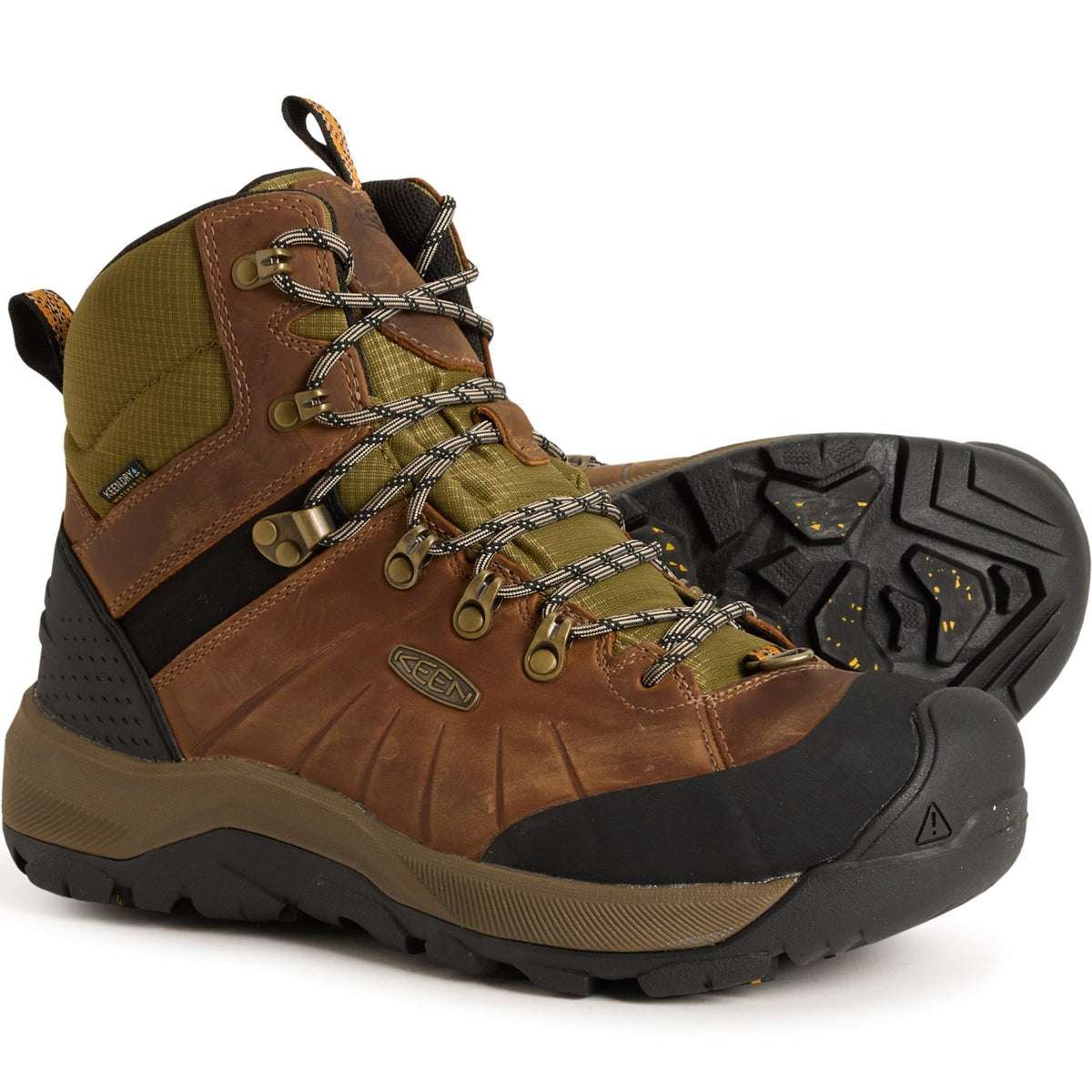Keen Men\'s Revel IV High Polar Waterproof Boots Bison/Orange NEW SZ 8 Keen Revel IV Mid Polar Boot (Men) - Bison/Orange Pepper  main image 3