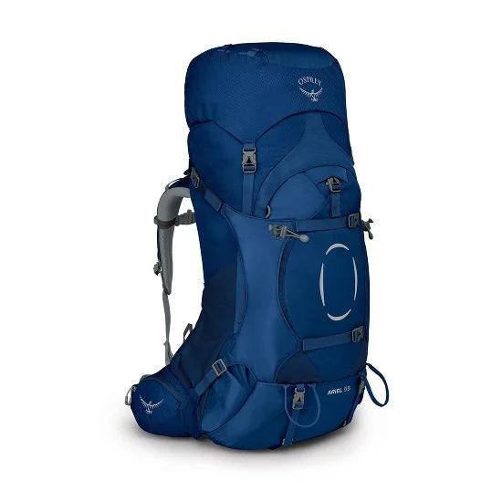 osprey 55 backpacking Ariel with breathable fabrics Fabric Color:Gray Hurricane Fringe Backpack El Jefe
